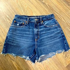 American eagle high rise 90’s style jean shorts, never worn